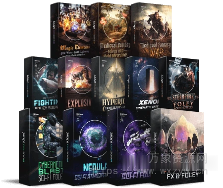 [12套全新电影与拟音音效包] Ghosthack x Boom Library Sound FX and Foley Bundle [WAV]（16.38GB）