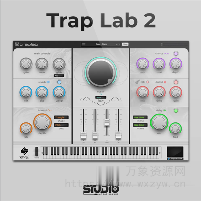 [Trap Lab 2嘻哈陷阱乐器插件] Studio Trap Trap Lab 2 VST RETAiL [WiN, MacOSX]（1.21GB）