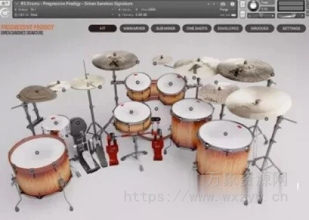 [现代前卫鼓组音源] RS Drums Progressive Prodigy Simen Sandnes Signature [KONTAKT]（8.4GB）
