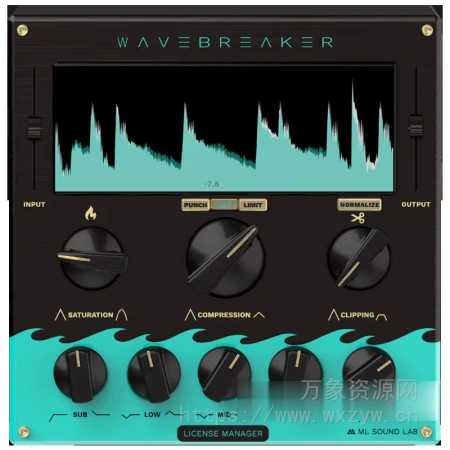[8旋钮混音插件] ML Sound Lab Wavebreaker v1.6.5 [WiN]（13.5MB）