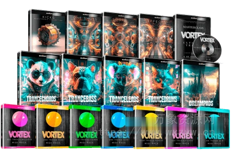 [制作迷幻舞曲Trance音乐素材教程完整套装] Esential Music Productions Vortex Ultimate Complete Bundle [WAV, MiDi]（2.19GB）