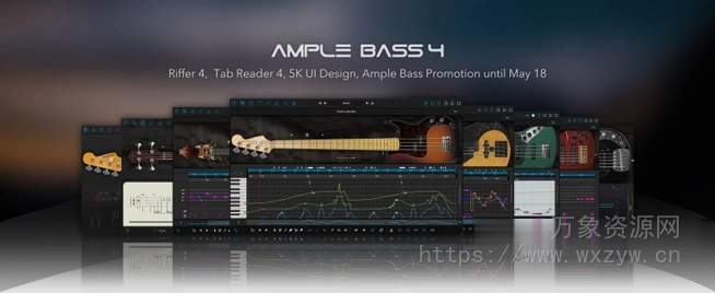 [8款4代贝司音源全套] Ample – Sound Ample-Bass v4.0.1 [WiN, MacOSX]（38GB+）