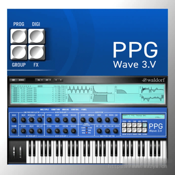 [波表合成器] Waldorf PPG Wave 3 V v2.0.0-TCD [WiN]（36.62MB）