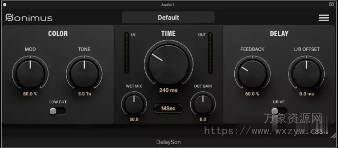 [模拟风格延迟效果器] Sonimus DelaySon v1.0.0 [WiN, MacOSX]（32MB）