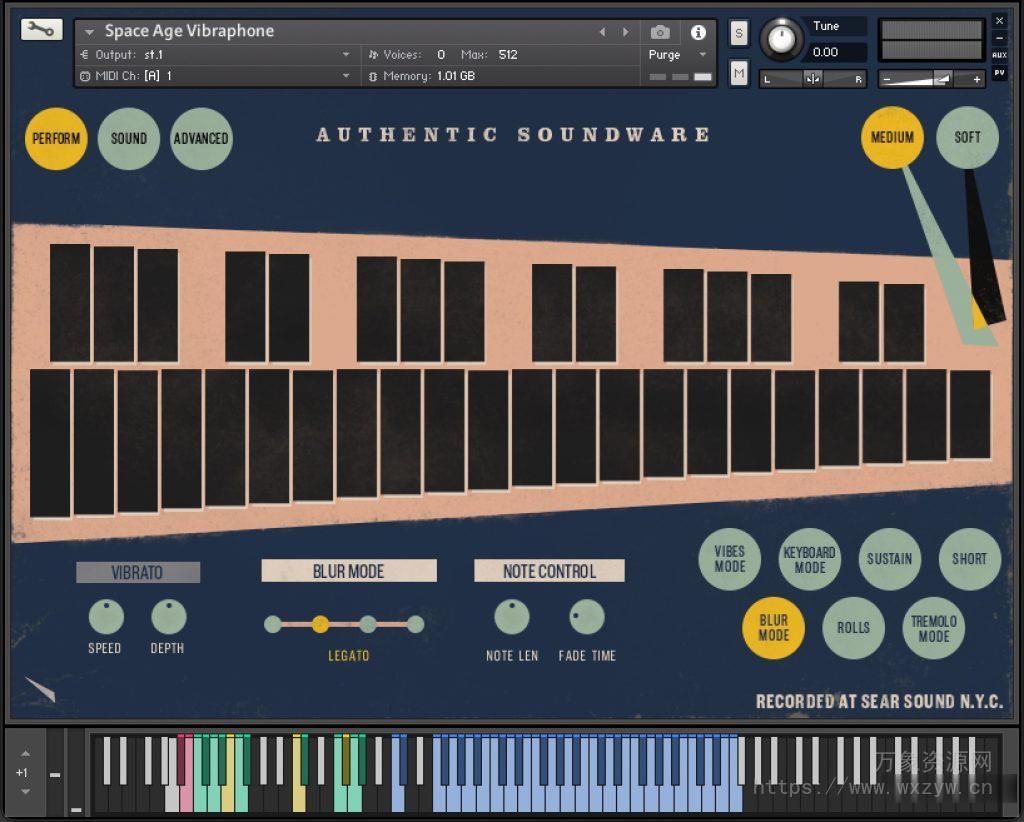 [太空时代颤音琴] Authentic Soundware Space Age Vibraphone [KONTAKT]（5.78GB）