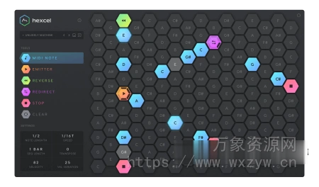 [谐波表MIDI音序器] ADSR Sounds Hexcel v1.1.0 Incl. Keygen-MOCHA [WiN, MacOSX]（5.3MB+12.0MB）