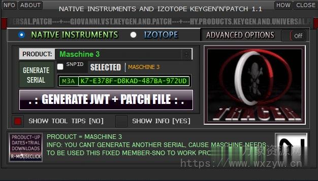 [试用版转换为完整版工具] Native Instruments And Izotope Generic Patch v1.1-TRACER [WiN]（6MB）