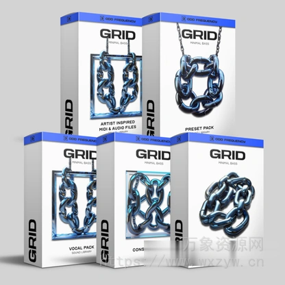 [简约电子人声极简贝斯素材Serum预置]Odd Frequency GRID Full Bundle [WAV, MiDi]（715MB）