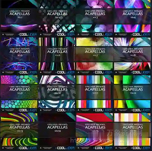 [干声素材辑]Coollider Acapellas Vols 1-42 [WAV, AiFF, MiDi, MP3]（8.92GB）