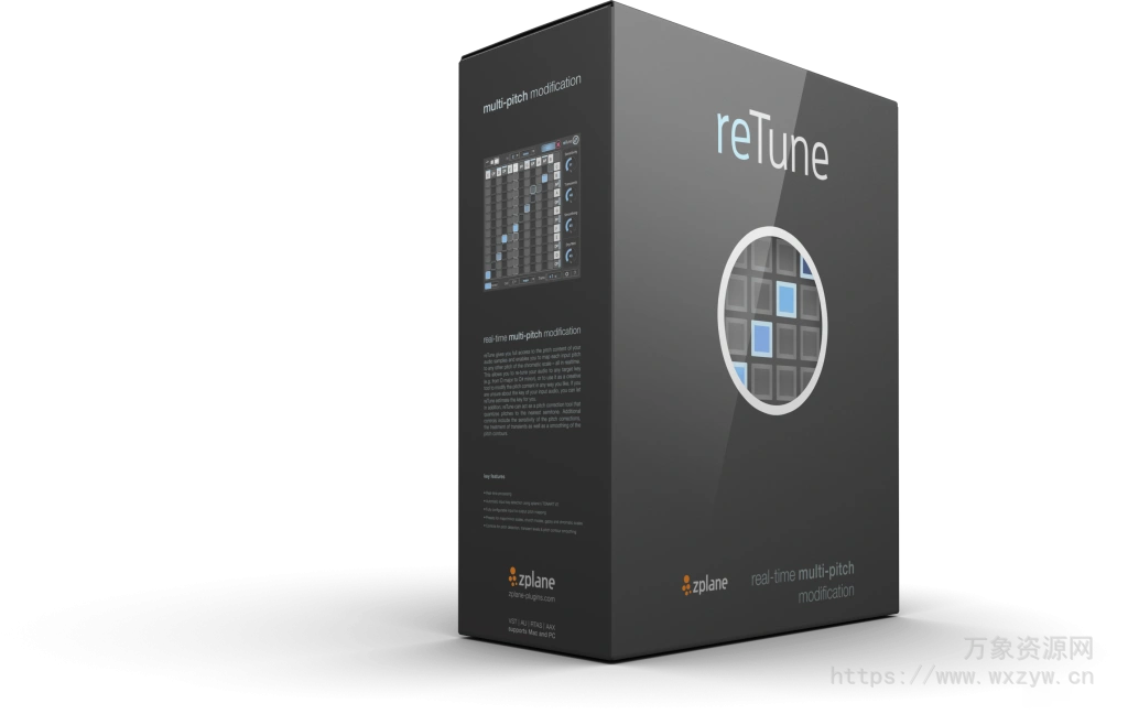 [实时自动音高校正工具] zPlane reTune v1.3.5 [WiN, MacOSX]（6.61MB+26.3MB)