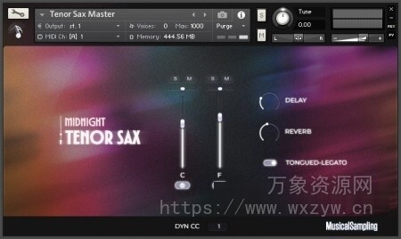 [连奏次中音萨克斯音色库]Musical Sampling Midnight: Tenor Sax [KONTAKT]（1.99GB）