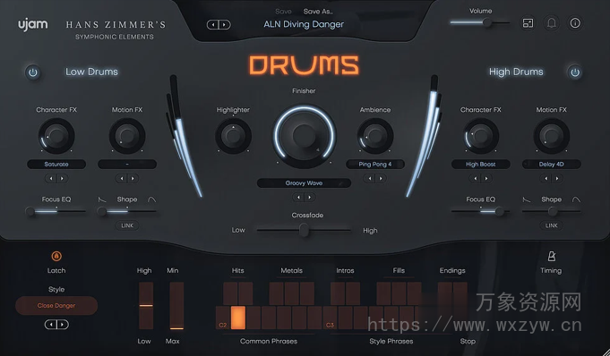 [影视鼓与打击乐插件]uJAM Symphonic Elements DRUMS v1.2.1 [WiN, MacOSX]（67MB+975MB+1.7GB）