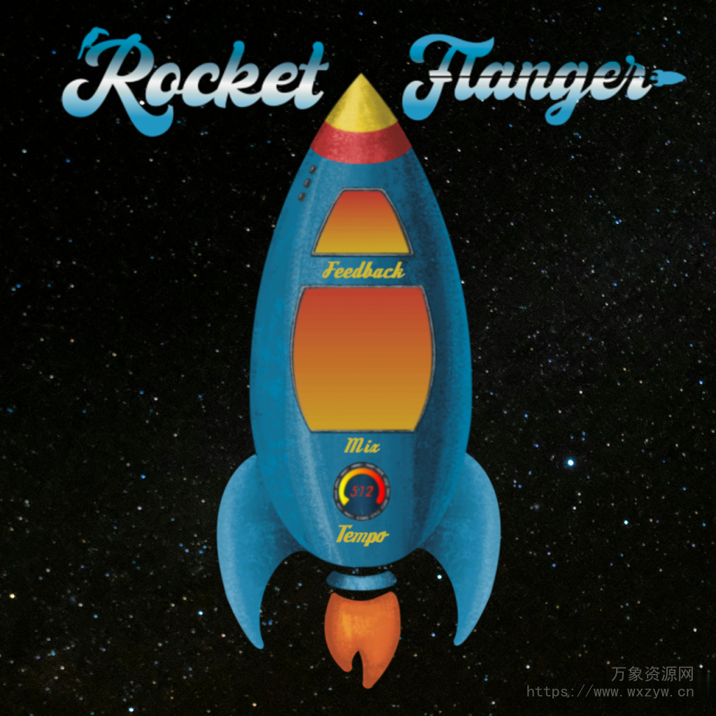 [让你的声音飞向月球]Tukan Dance Rocket Flanger v1.0 VST3 AU [WiN, MacOSX]（36MB)