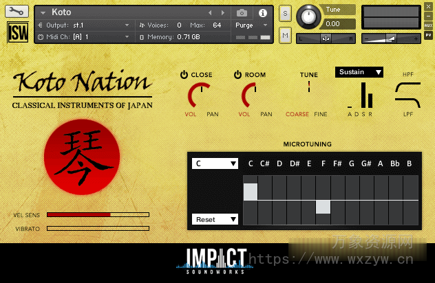 [日本筝音源]Impact Soundworks Koto Nation 2 v2.0 [KONTAKT]（3.26GB）