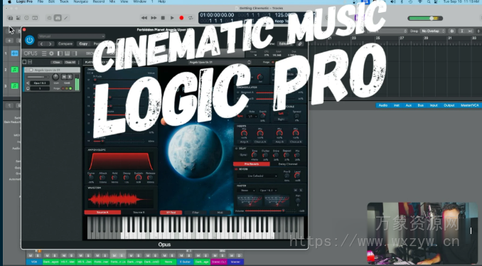 [Logic Pro制作电子音乐的精彩教程]SkillShare Cinematic Music Production in Logic Pro with an Electronic Influence（1.13GB）