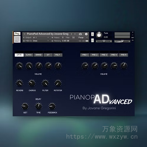 [影视氛围民谣钢琴与打击垫音源]GSamples PianoPad Advanced [KONTAKT]（529MB）