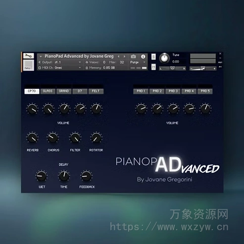 [影视氛围民谣钢琴与打击垫音源]GSamples PianoPad Advanced [KONTAKT]（529MB）