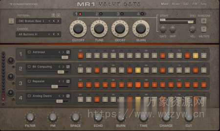 [模块化电子管鼓机音源]10 Phantom Rooms MR1 Valve Data [KONTAKT]（190.85MB）