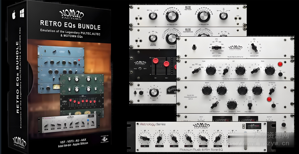 [三个标志性均衡器]Nomad Factory Retro EQs Bundle 2.3.0 HCiSO [MacOSX]（374.92MB）