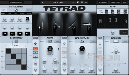 [物理建模合成器]Physical Audio Tetrad v1.0.2-TeamCubeadooby [WiN]（6.8MB）