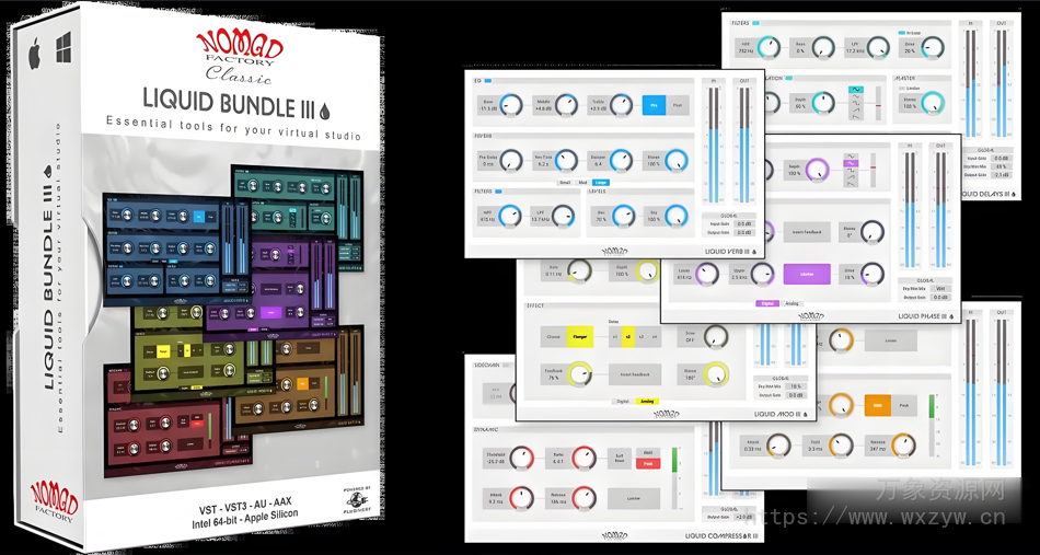 [Liquid 系列插件合集]Nomad Factory Liquid Bundle III 3.0.0 HCiSO [MacOSX]（146.01MB）