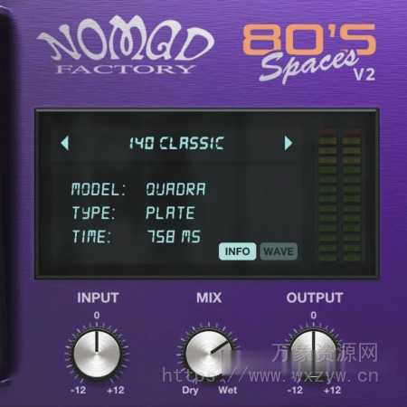 [80年代经典氛围空间混响插件]Nomad Factory 80s Spaces 2.5.0 HCiSO [MacOSX]（354MB）