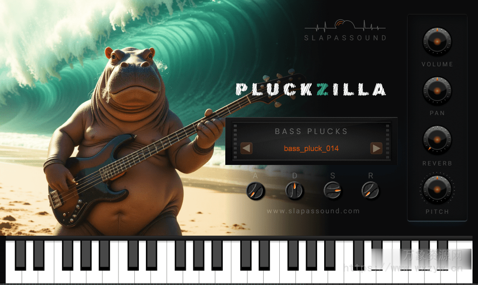 [贝斯拨弦音色]SlapAsSound PluckZilla (Punchy Basses) v1.0 VST VST3 AU [WiN, MacOSX]（189 MB)