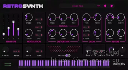 [限时免费：复古合成器] Audiolatry RetroSynth v1.0.0 VST3 AU RETAiL FULL [WiN, MacOSX]（0.69GB+1.35GB）