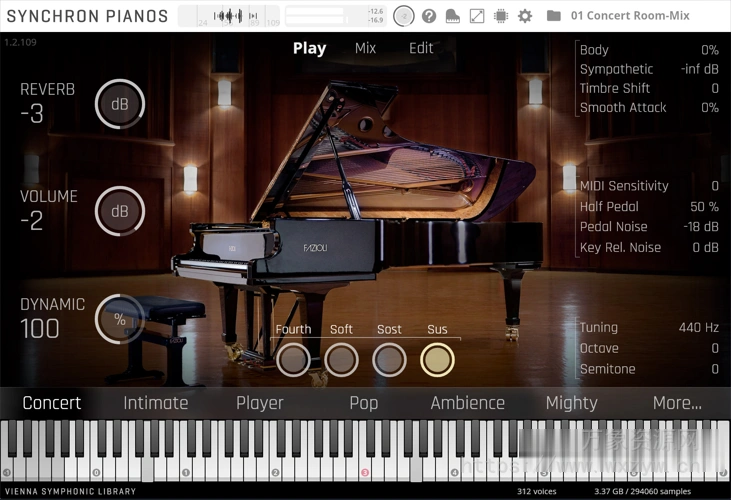 [改编版：顶级维也纳Fazioli F308音乐会三角钢琴] Vienna Symphonic Library Synchron Fazioli F308 v1.2.2 [KONTAKT]（64.65GB）