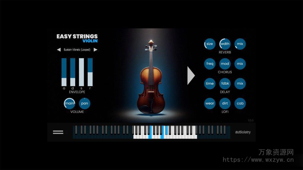 [小提琴中提琴大提琴合奏乐器插件] Audiolatry Easy Strings v1.0.0 x64 VST VST3 AU [WiN, MacOSX]（221MB+337MB)