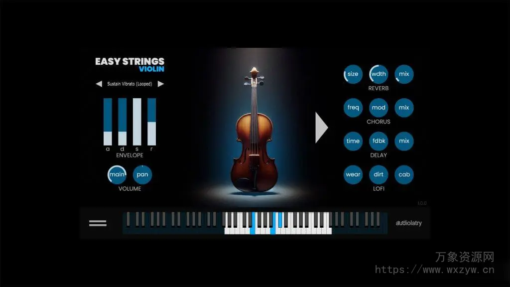 [小提琴中提琴大提琴合奏乐器插件] Audiolatry Easy Strings v1.0.0 x64 VST VST3 AU [WiN, MacOSX]（221MB+337MB)