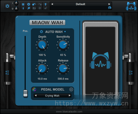 [增强型虚拟哇音踏板插件]Blue Cat Audio Miaow Wah v1.0 [WiN]（18MB）