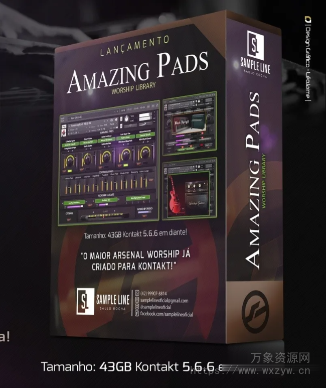 [超大PAD多乐器综合铺底音源]Sample Line Amazing Pads [KONTAKT]（34.99GB）