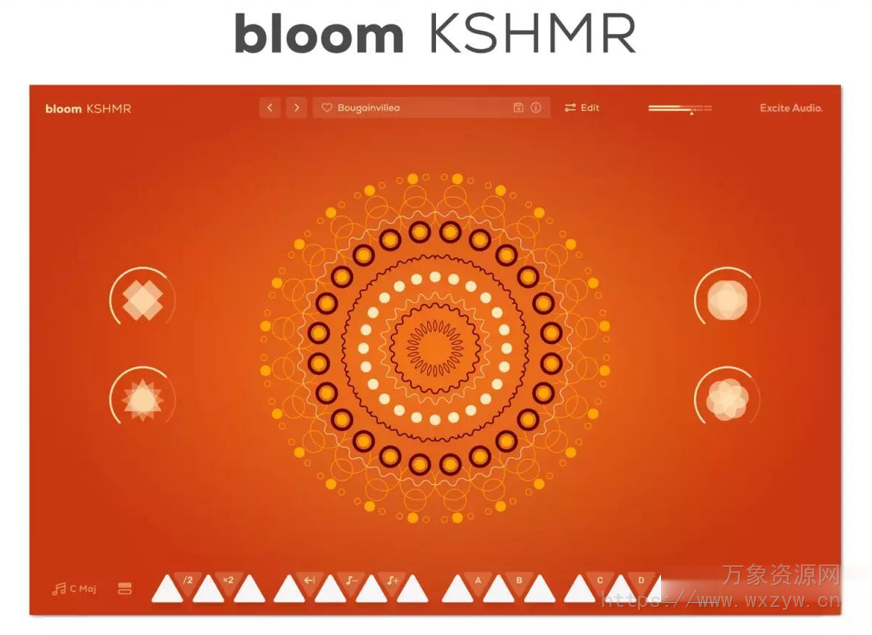 [K神力作：印度和南亚乐器插件]Excite Audio Bloom KSHMR v1.0.0 Incl License BUBBiX [WiN, MacOSX]（455MB+365MB）