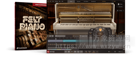[EZkeys扩展毡制立式钢琴]Toontrack Felt Piano EKX v1.0.0（1.44GB）