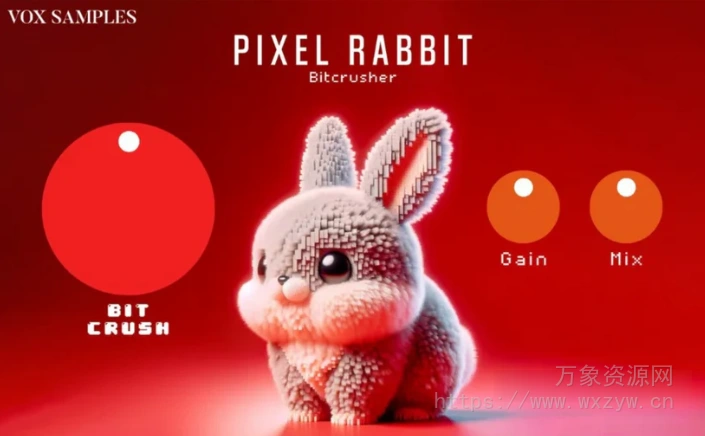 [比特粉碎机] Vox Samples Pixel Rabbit (Bitcrusher) v1.2.0 VST3 AU [WiN, MacOSX]（11MB）