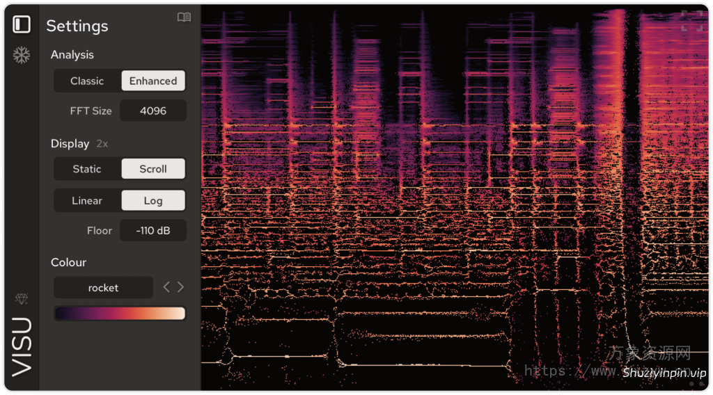 [实时频谱图插件]Tritik Visu (Real-Time Spectrogram) v1.0.0 VST3 AU AAX [WiN, MacOSX]（17MB）