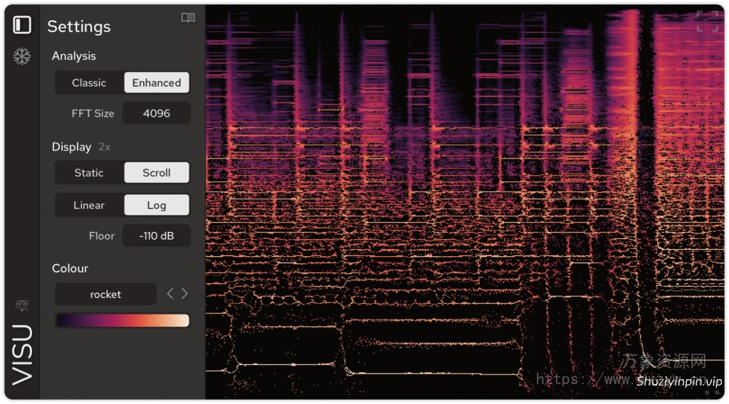 [实时频谱图插件]Tritik Visu (Real-Time Spectrogram) v1.0.0 VST3 AU AAX [WiN, MacOSX]（17MB）