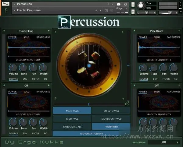 [更新：影视民族打击乐音源]Ergo Kukke Percussion FiXED [KONTAKT]（5.7GB）