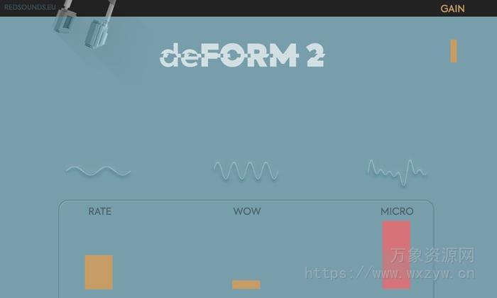[多功能模拟风格低保真LoFi效果插件]Red Sounds deFORM 2 [WiN, MacOSX]（35MB）