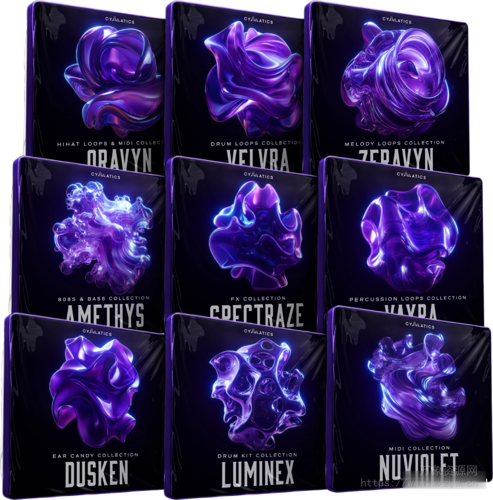 [Trap陷阱鼓组样本集合] Cymatics Ultraviolet (Beta Pack) [WAV, MiDi]（650MB）