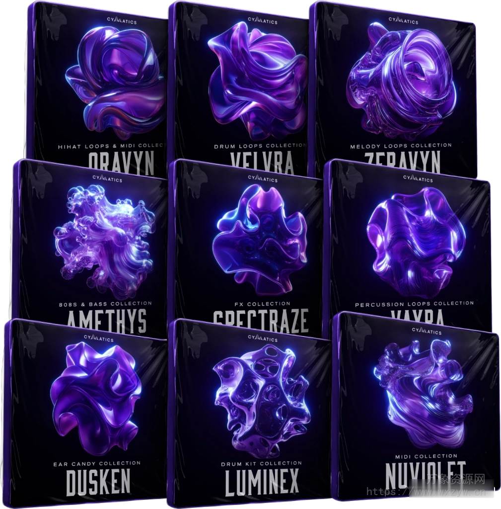 [Trap陷阱鼓组样本集合] Cymatics Ultraviolet (Beta Pack) [WAV, MiDi]（650MB）