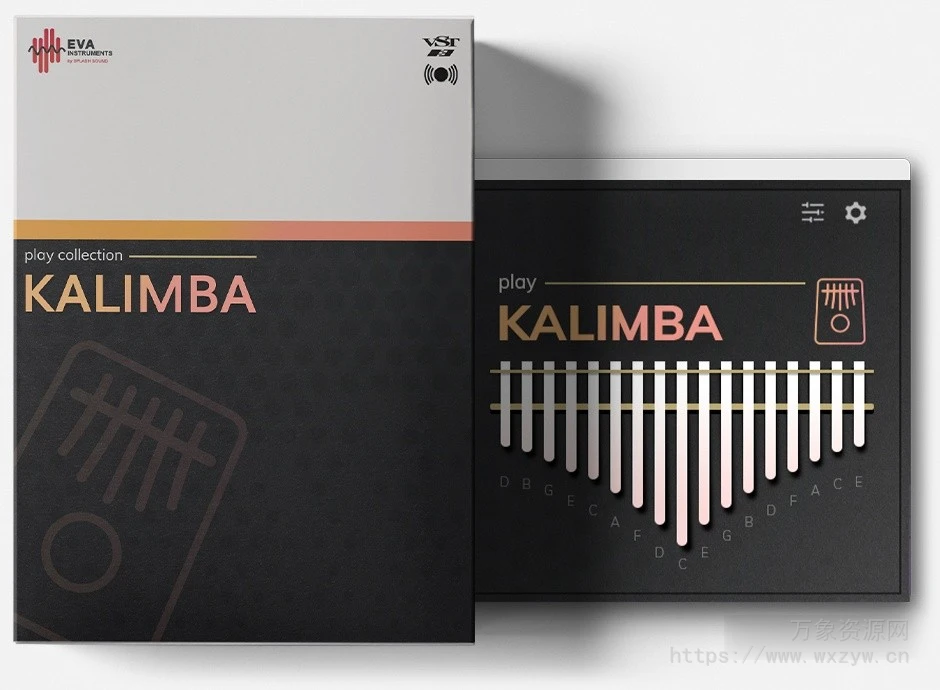 [非洲卡林巴琴拇指琴] Splash Sound Eva Instruments Kalimba v1.0.1 VST3 STANDALONE [KONTAKT]（124MB）