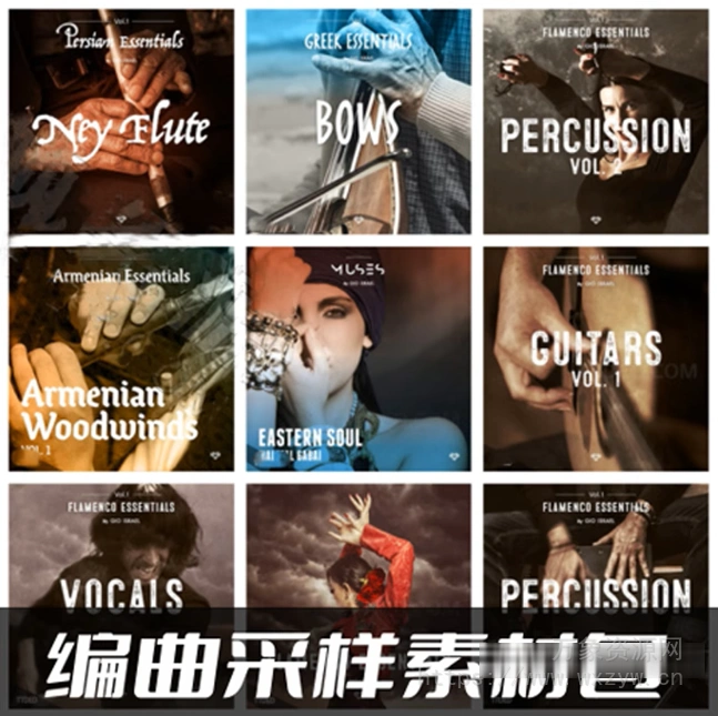 [86套Gio Israel编曲采样音源素材合集] 世界民族乐器 中东波斯弗拉门戈犹太西非鼓乌德琴 [KONTAKT, WAV]（35GB+）