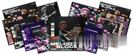 [制作专业级旋律的必备工具包]Club Experiment Melody Blocks [WAV, MiDi, Synth Presets]（680MB）