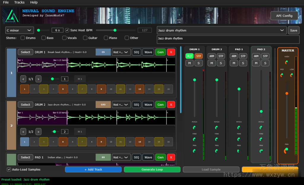 [AI驱动的VST插件] InnerMost47 Obsidian v0.4.7 (Real-time AI Music Generator For Live Performance) VST3 STANDALONE [WiN, MacOSX]（12MB)