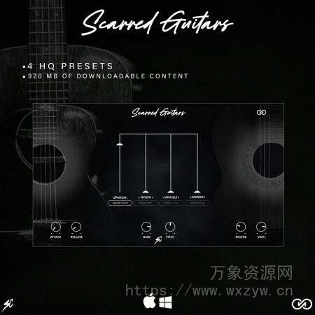[吉他乐器插件]Infinite Audio Scarred Guitars VSTi [WiN, MacOSX]（199.96MB）