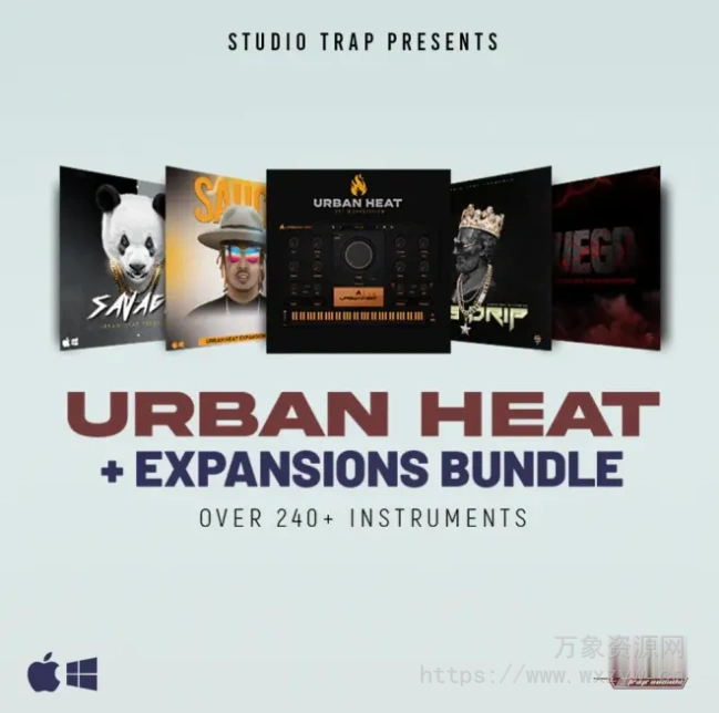 [嘻哈R&B合成器+全套扩展]Infinit Essentials Urban Heat + Expansions Bundle v1.0.2 [WiN, MacOSX]（5.3GB+8.46GB）