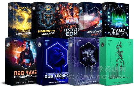 [终极泰克诺舞曲素材套装]Ghosthack Ultimate Techno Bundle 2025 [WAV, MiDi, Synth Presets]（4.52GB）