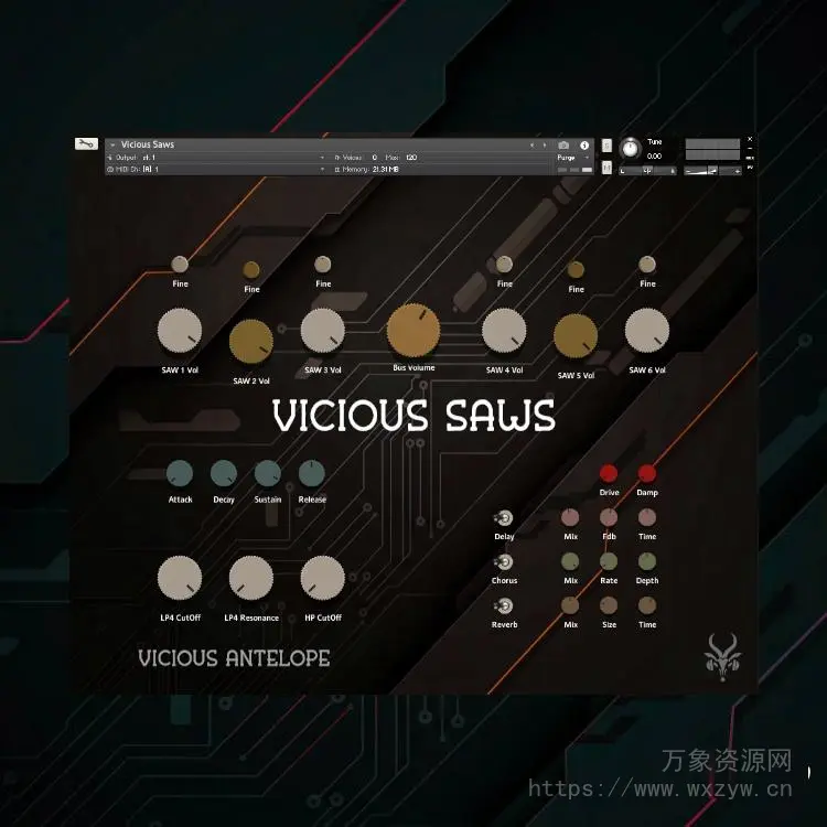 [影视配乐氛围电子音源]Vicious Antelope Vicious Saws [KONTAKT]（154MB）